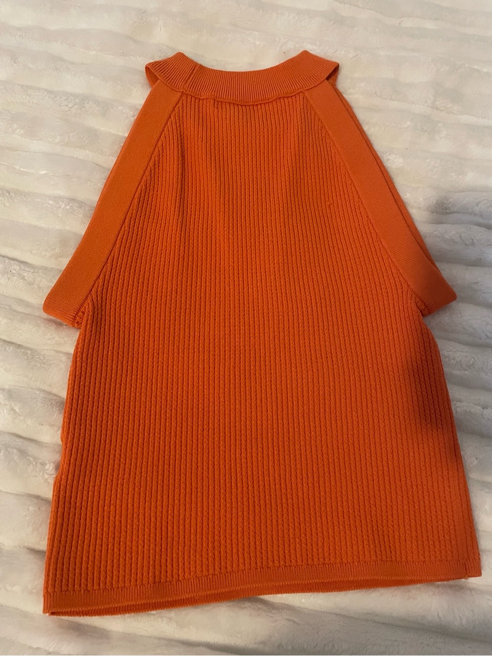 Babaton Sleeveless Ribbed Tank Top - Bright Orange - Picture 3 of 8